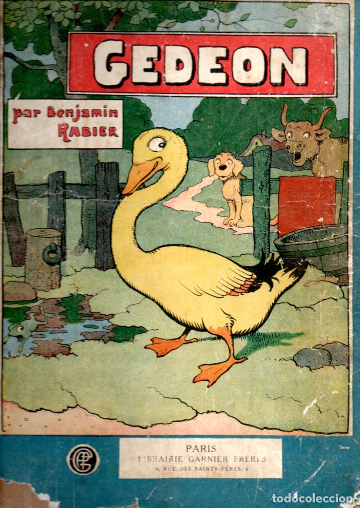 BENJAMIN RABIER : GEDEON (GARNIER, 1939) EN FRANCÉS (Libros Antiguos, Raros y Curiosos - Literatura Infantil y Juvenil - Cuentos)