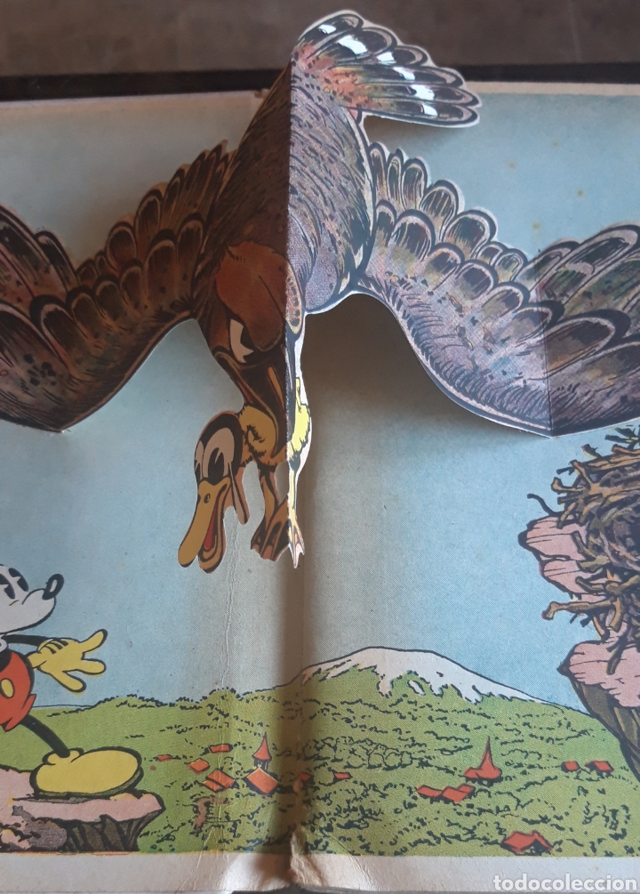 Libros antiguos: Mini y el Pato Moby- Walt Disney- Editorial Molino- 1934 Cuento troquelado con desplegables a color. - Foto 3 - 182378300