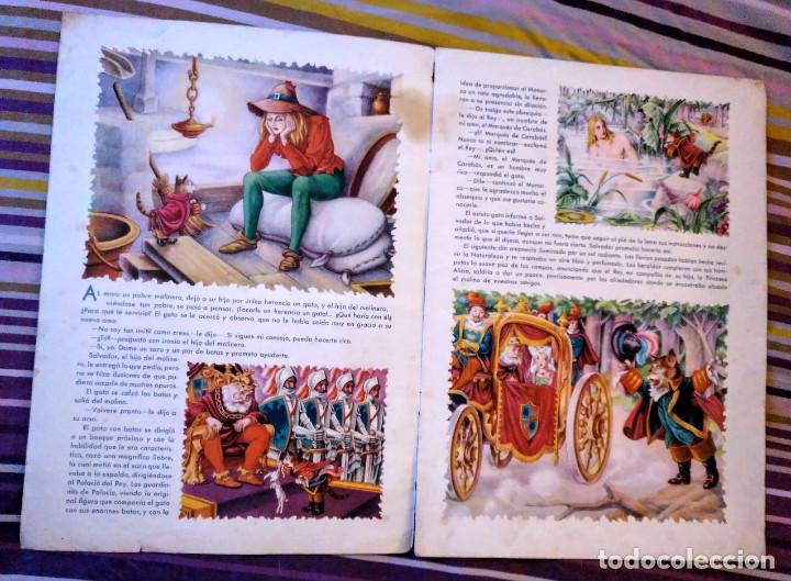 Libros antiguos: El gato con botas. Cuento gran formato. Gutmaga. - Foto 3