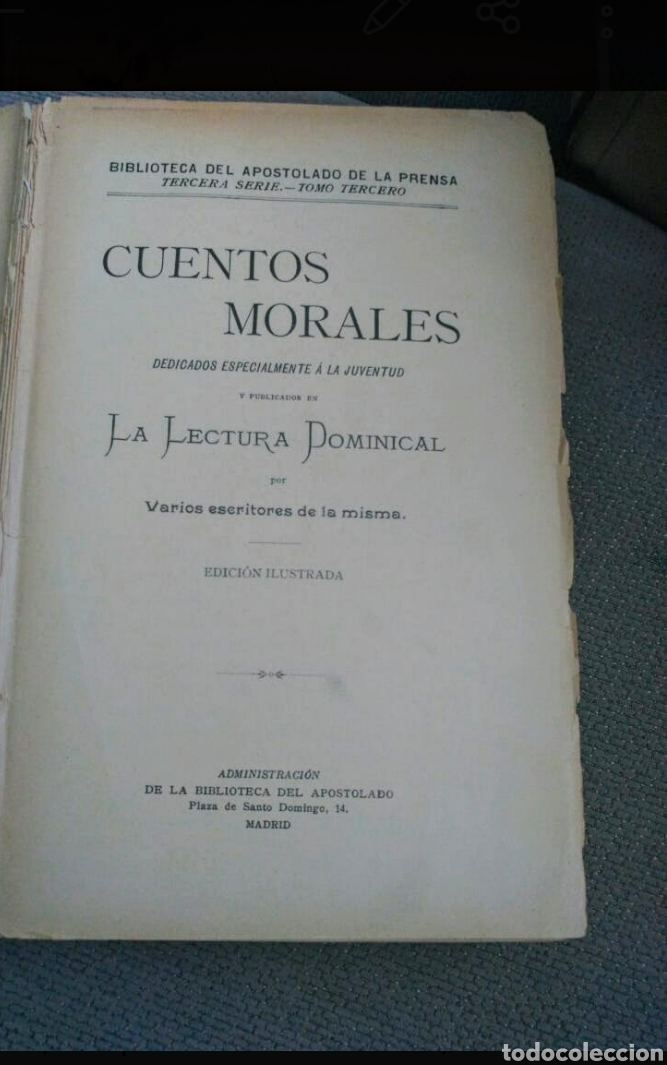 Libros antiguos: Libro Cuentos Morales apostolado de la prensa. - Foto 2