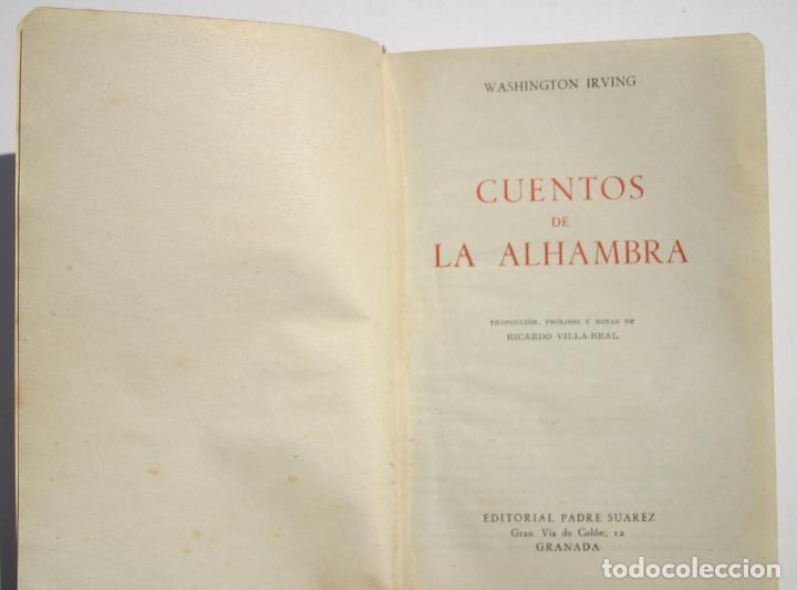 Libros antiguos: Cuentos de la Alhambra - Irving  Washington - Foto 2
