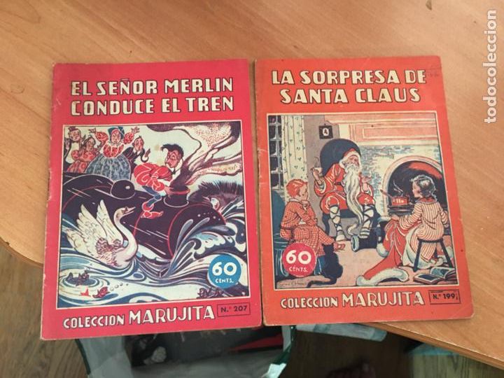 Libros antiguos: COLECCION MARUJITA LOTE N&ordm; 199 SORPRESA DE SANTA CLAUS 207 EL SE&Ntilde;OR MERLIN CONDUCE EL TREN (COIB54)