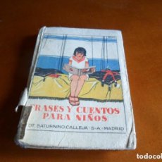 Libros antiguos: FRASES Y CUENTOS PARA NIÑOS - EDT SATURNINO CALLEJA - 1883