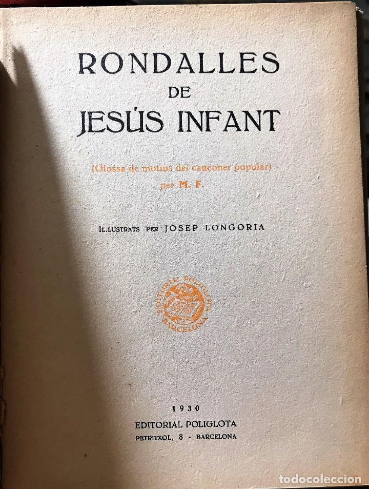 Libros antiguos: Cinc rondalles de jesus infant - Foto 2