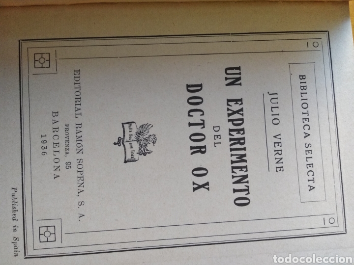 Libros antiguos: Un experimento del Dr.Ox. julio verne - Foto 2
