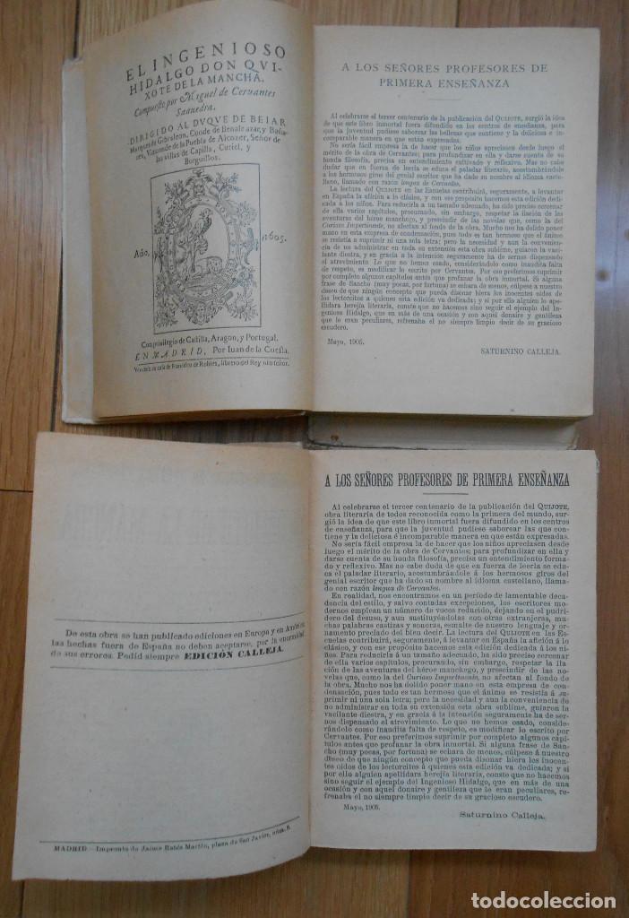 Libros antiguos: Dos Quijotes de Calleja de 1905 - Foto 8