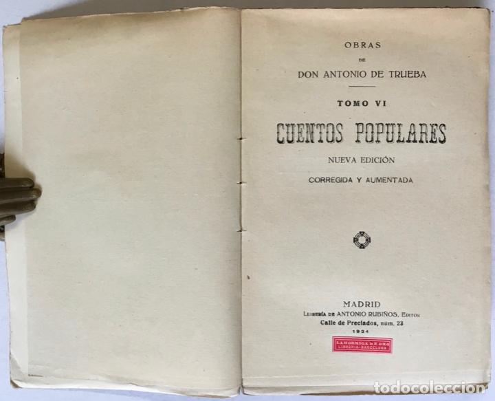 Libros antiguos: CUENTOS POPULARES. - TRUEBA, Antonio de. - Foto 2