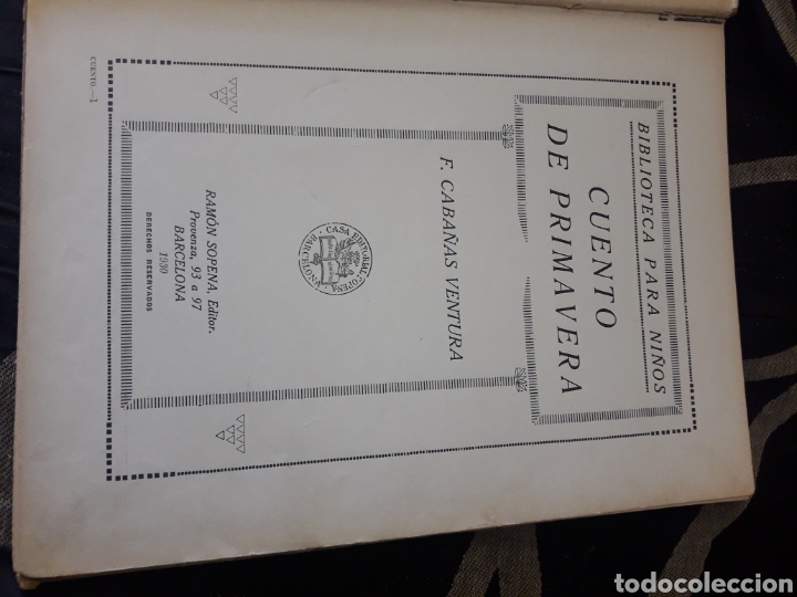 Libros antiguos: Cuentos de Primavera de Sopena de 1930 - Foto 2