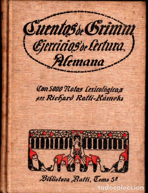 Libros antiguos: CUENTOS DE GRIMM - EJERCICIOS DE LECTURA ALEMANA (1918) - Foto 1