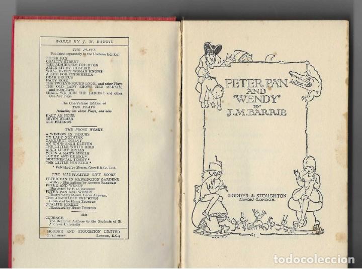 Libros antiguos: PETER PAN AND WENDY J. M. Barrie - Foto 3