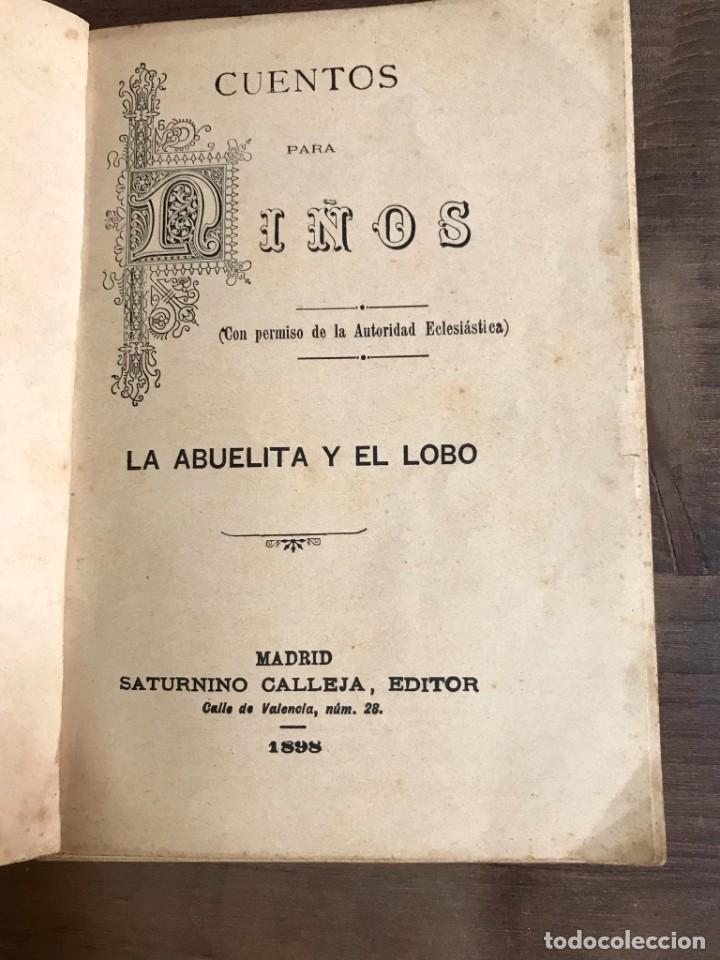Libros antiguos: Cuento La Abuelita y el Lobo - Foto 2