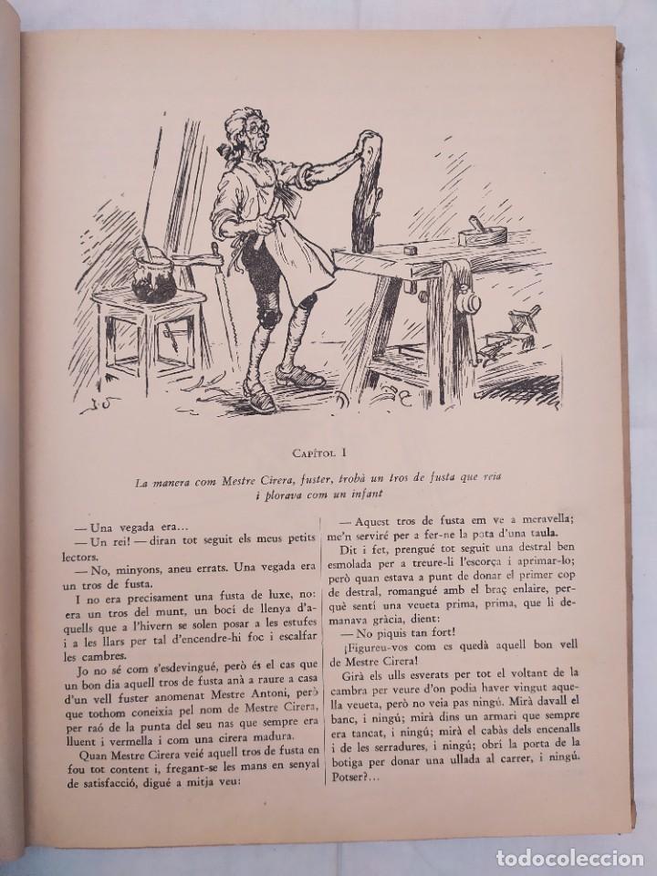 Libros antiguos: Les aventures den pinotxo. C. Collodi. 1a edición, 1934. Ed. Joventut. Barcelona. Pinocho. - Foto 7 - 302594613