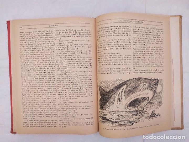 Libros antiguos: Les aventures den pinotxo. C. Collodi. 1a edición, 1934. Ed. Joventut. Barcelona. Pinocho. - Foto 12 - 302594613