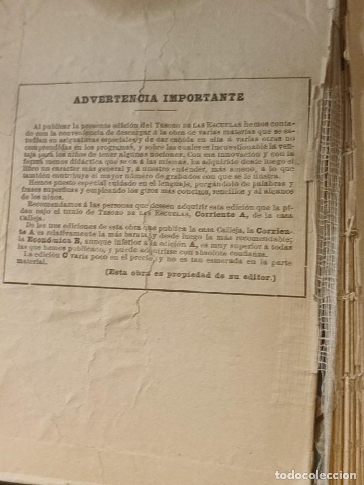 Libros antiguos: Antiguo Libro TESORO DE LAS ESCUELAS - Saturnino Calleja Editor - ANTIGUO - Muy ILUSTRADO - Foto 6 - 303936393