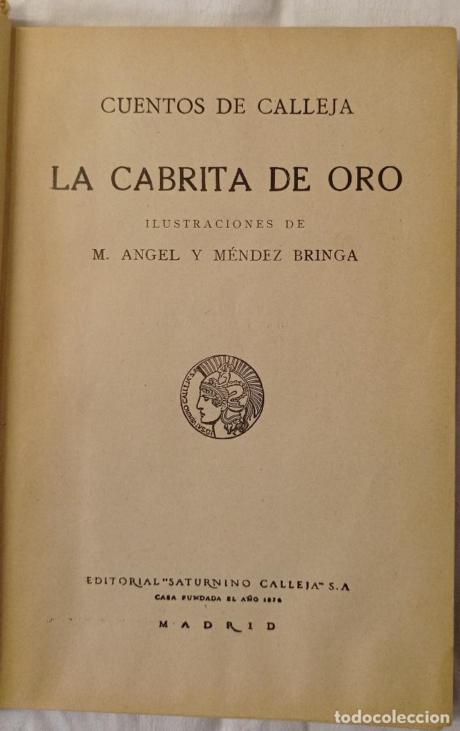 Libros antiguos: LA CABRITA DE ORO. Cuentos de Calleja - Foto 2