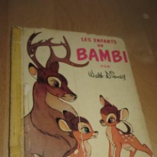 Libros antiguos: LES ENFANTS DE BAMBI PAR WALT DISNEY. LES ALBUMS ROSES AÑOS 50