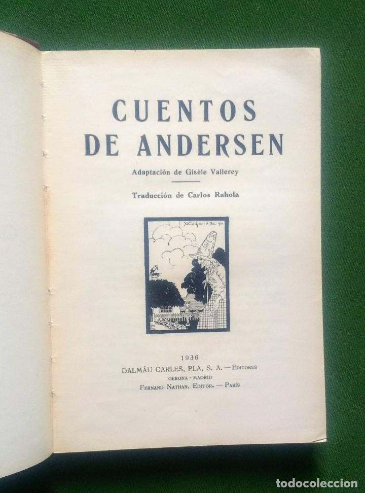 Libros antiguos: CUENTOS DE ANDERSEN - DALMAU CARLES, PLA - 1936 - Foto 2
