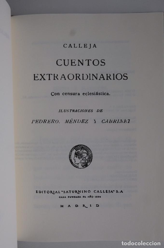 Libros antiguos: Cuentos extraordinarios. S. Calleja - Foto 2