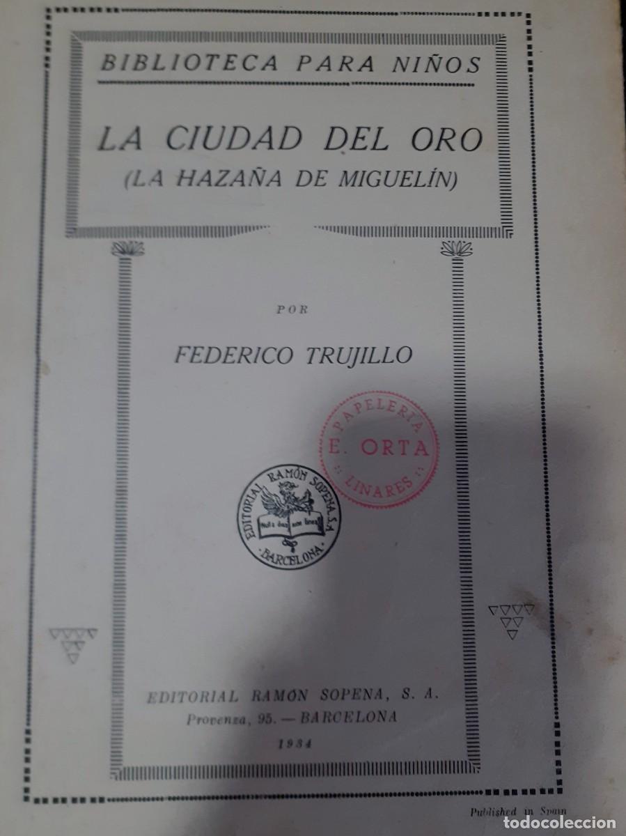 Libros antiguos: La ciudad del oro Miguel&iacute;n - Foto 5