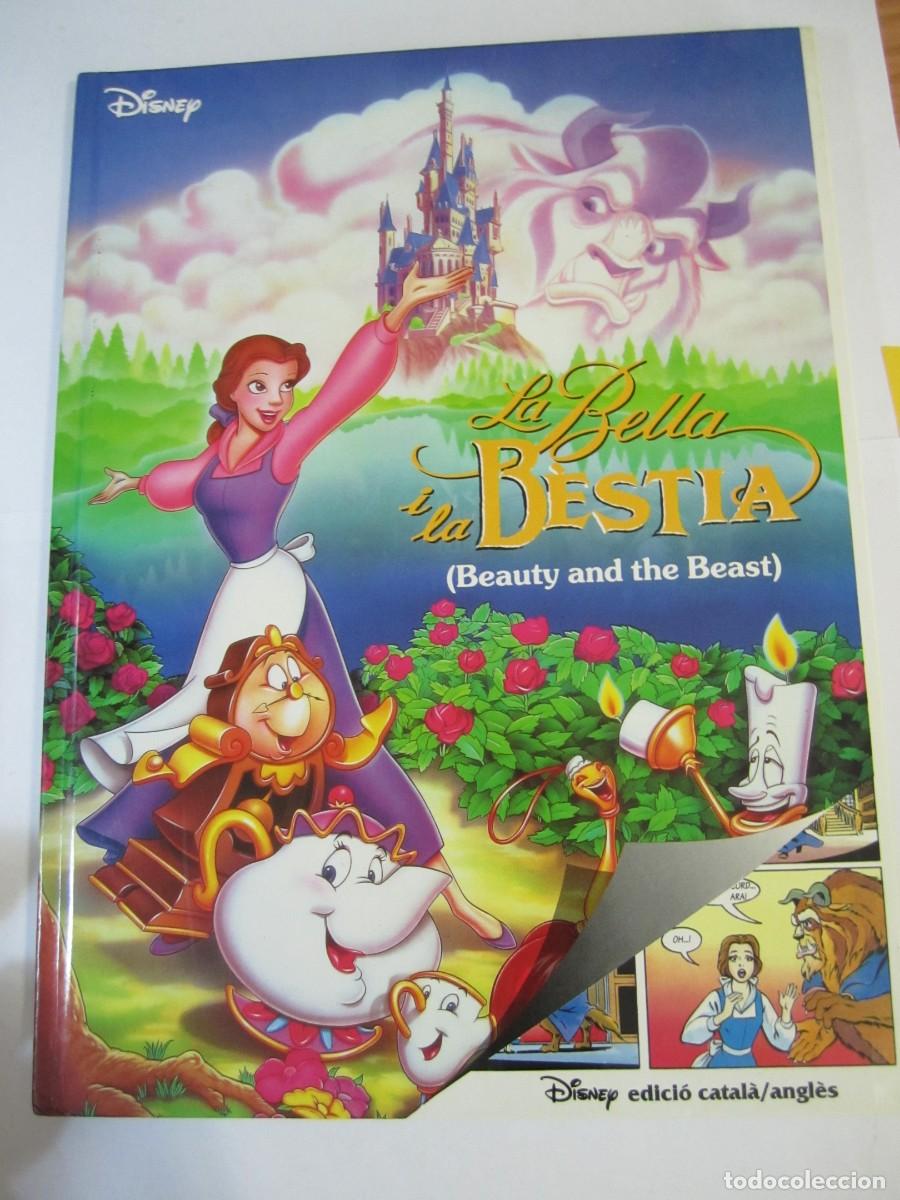 Libros antiguos: &rdquo;La bella y la bestia&rdquo; ingles y catalan Disney - Foto 1