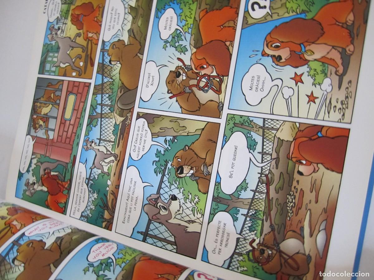 Libros antiguos: &rdquo;La dama i el rodam&oacute;n&rdquo; ingles y catalan Disney - Foto 2