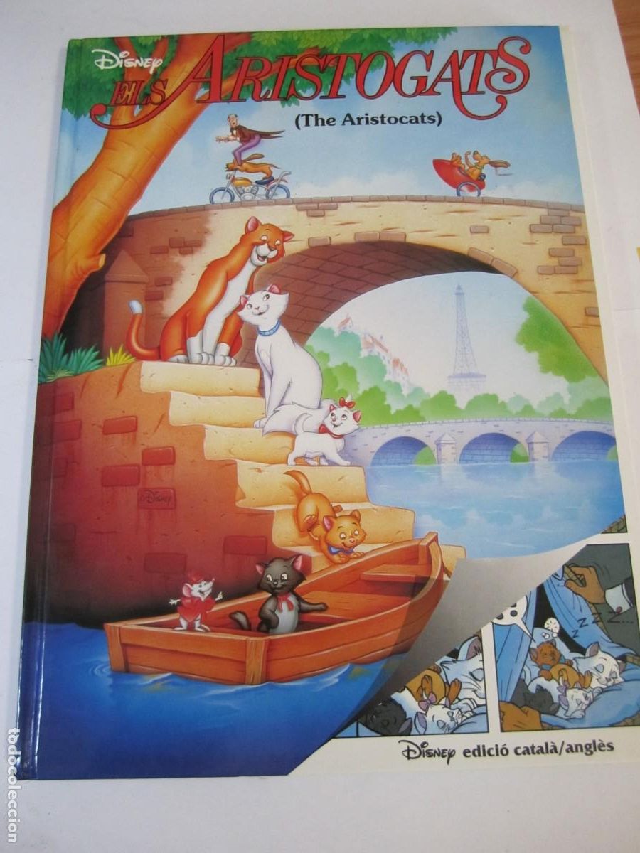 Libros antiguos: &rdquo;Els aristogats&rdquo; ingles y catalan Disney - Foto 1