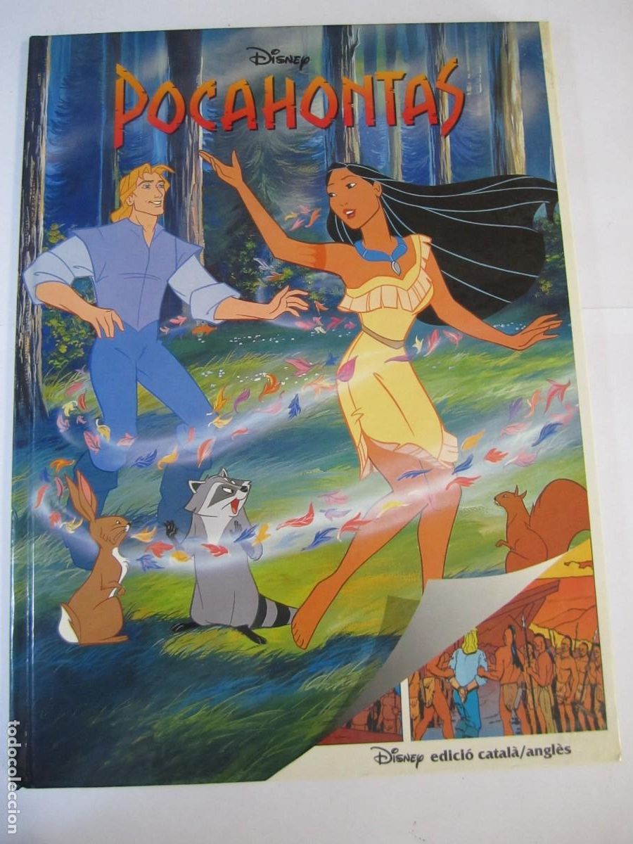 Libros antiguos: &rdquo;Pocahontas&rdquo; ingles y catalan Disney - Foto 1