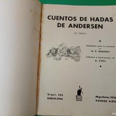 Libros antiguos: ANTIGUO LIBRO CUENTOS DE HADAS DE ANDERSEN. EDI. MOLINO - BARCELONA 1942.. Lote 388820894