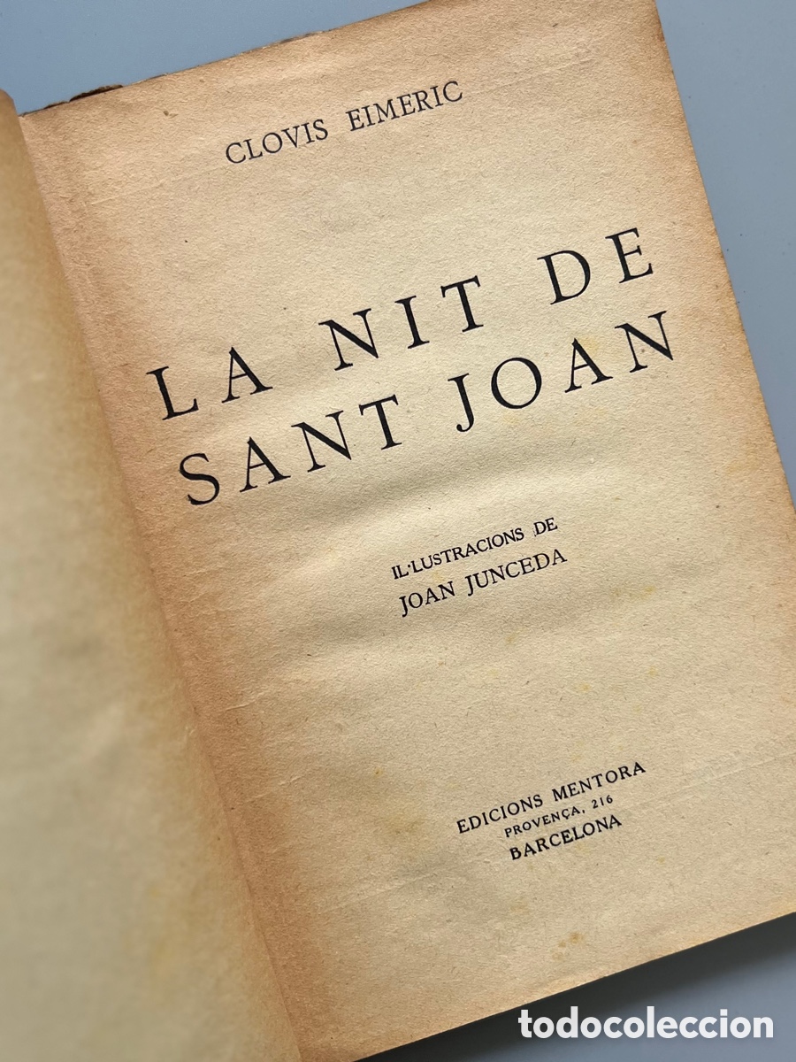 Libros antiguos: LA NIT DE SANT JOAN, CLOVIS EIMERIC. Edicions Mentora, 1930 - Foto 4