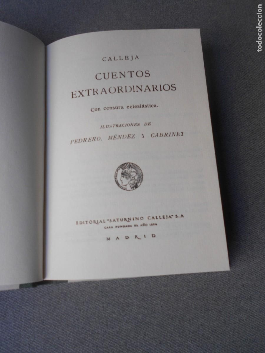Libros antiguos: CUENTOS EXTRAORDINARIOS. CALLEJA - Foto 2