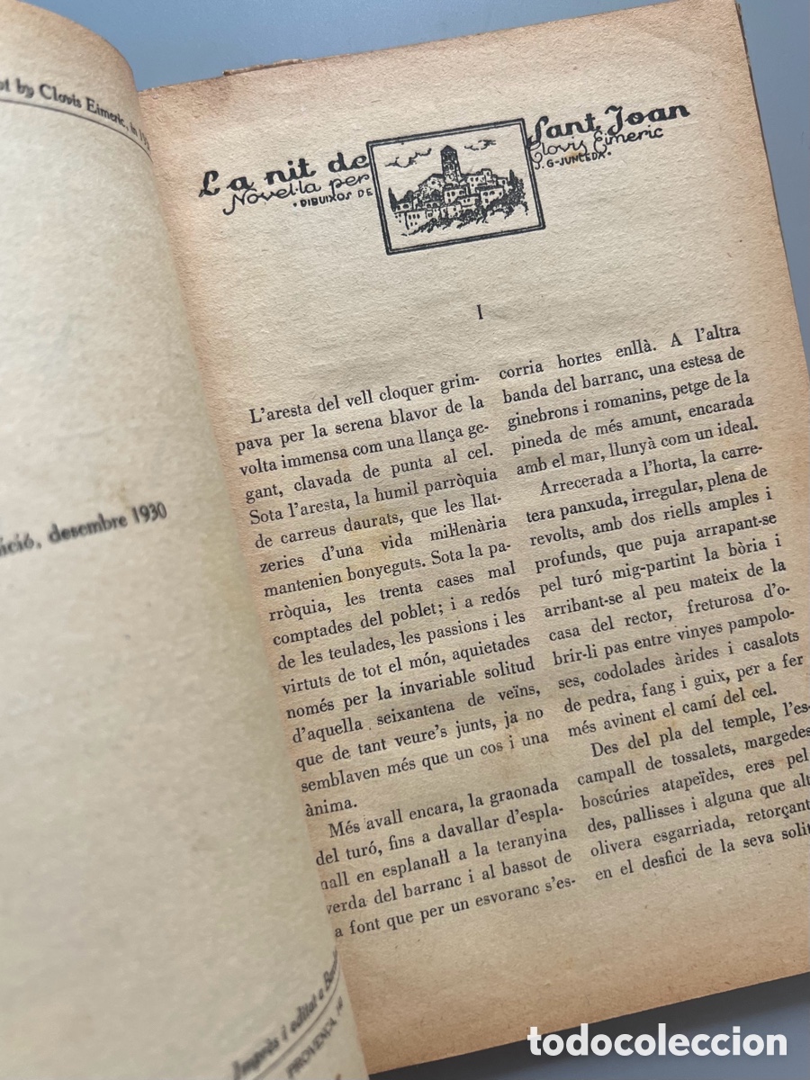 Libros antiguos: LA NIT DE SANT JOAN, CLOVIS EIMERIC. Edicions Mentora, 1930 - Foto 4