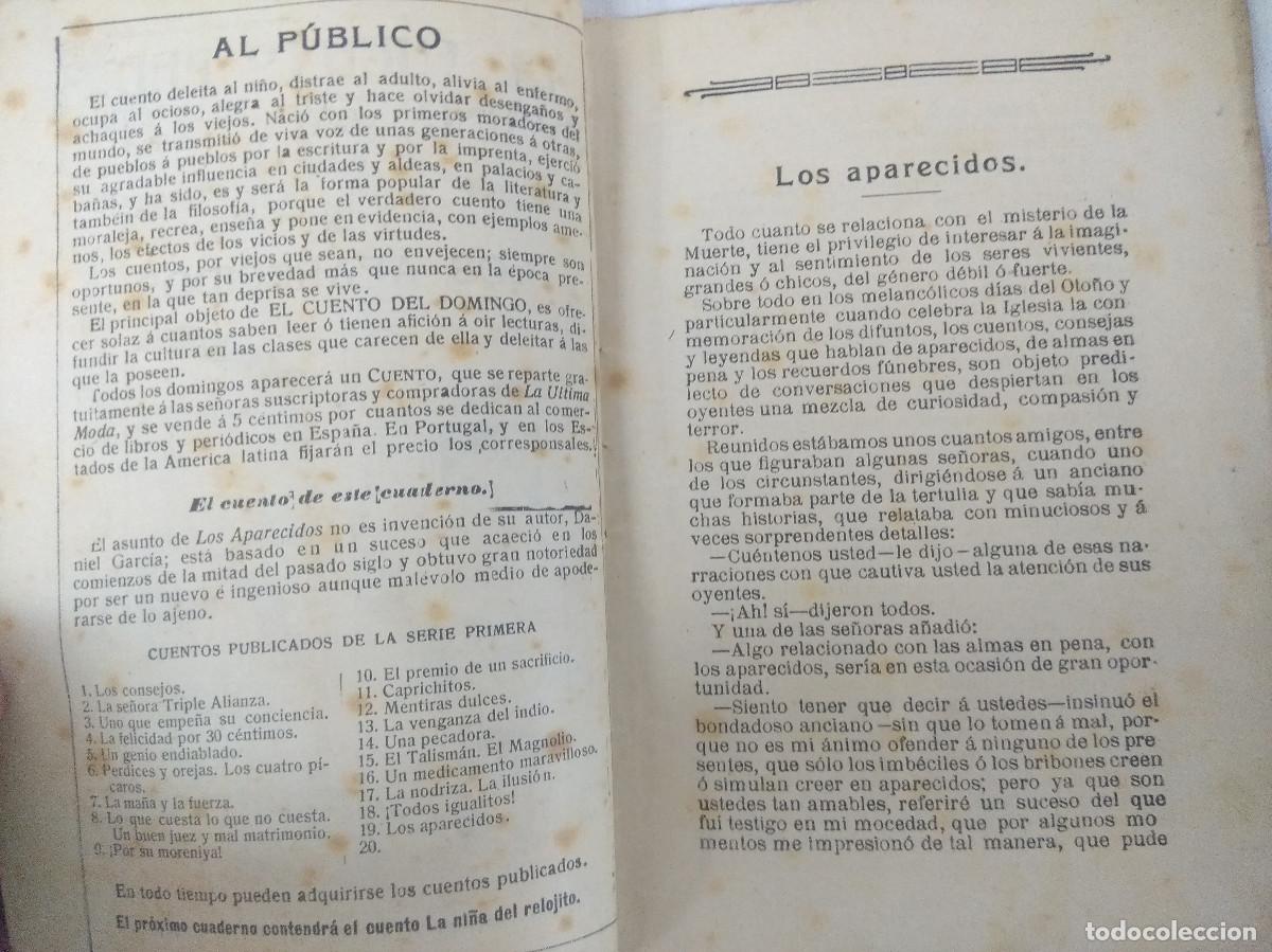 Libros antiguos: EL CUENTO DEL DOMINGO/LOS APARECIDOS. - Foto 3