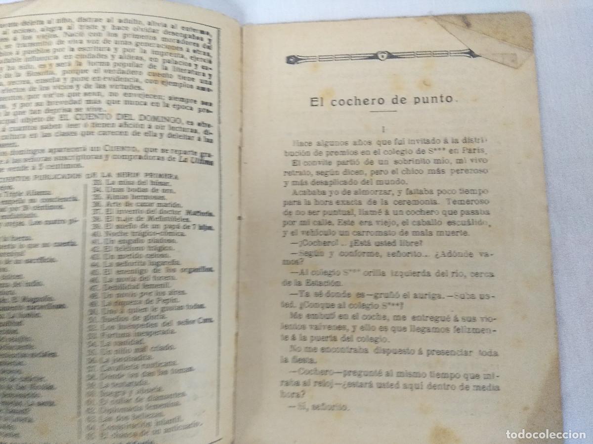 Libros antiguos: EL CUENTO DEL DOMINGO/EL COCHERO DE PUNTO. - Foto 3