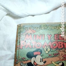 Libros antiguos: MINI Y EL PATO MOBY.ILUSTRACIONES SORPRESA.POP-UP.WALT DISNEY.VERSION ESPAÑOLA DE ALFONSO NADAL.1934