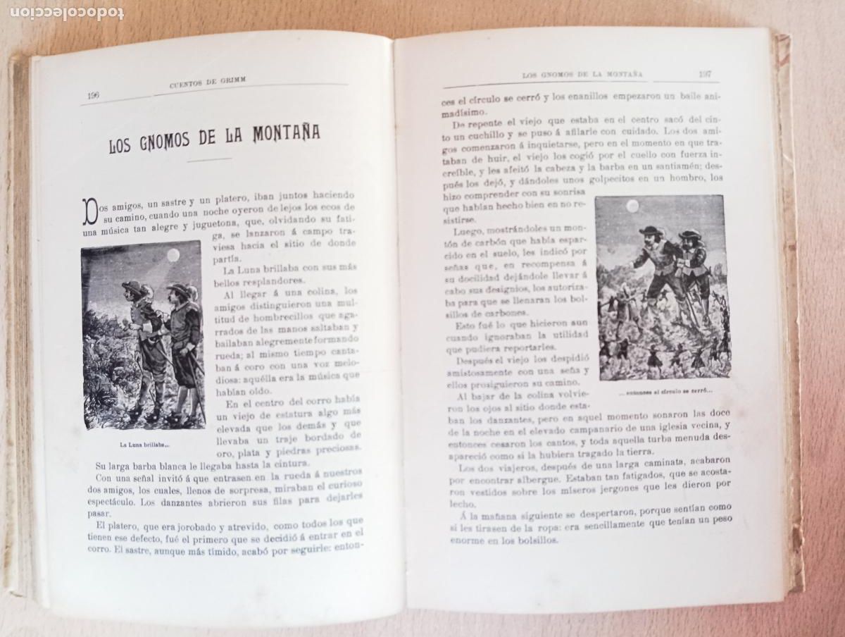 Libros antiguos: Cuentos de Grimm. - Foto 2
