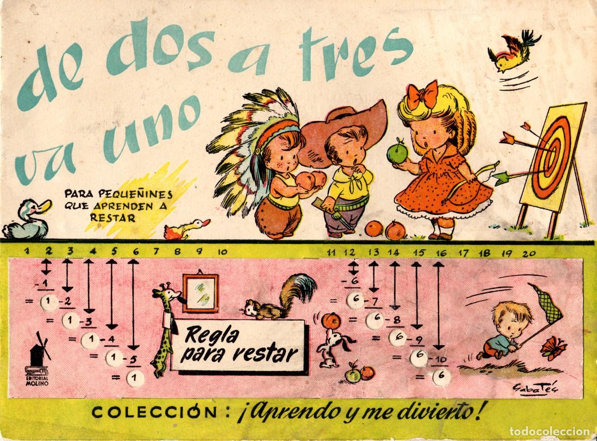 Libros antiguos: DE DOS A TRES VA UNO, Cuento para aprender a restar - Foto 1