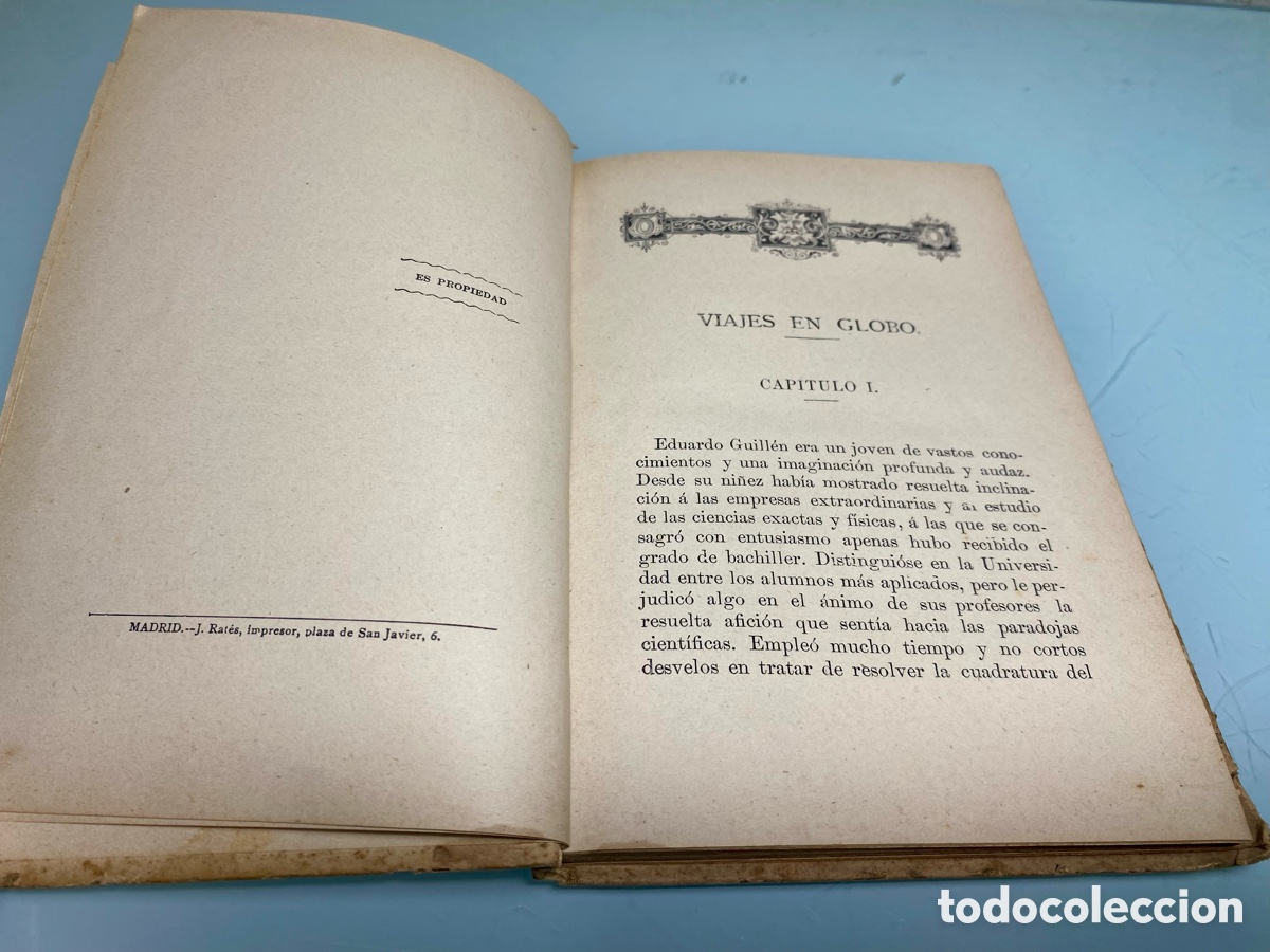 Libros antiguos: Libro &ldquo;Viajes en Globo&rdquo; - Saturnino Calleja. - Foto 7
