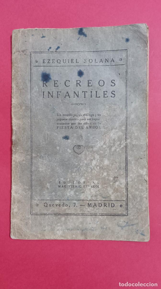 Libros antiguos: RECREOS INFANTILES, SOLANA. - Foto 1