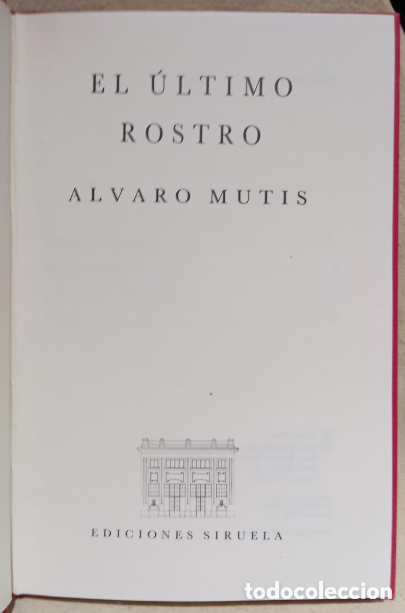 Libros antiguos: El &uacute;ltimo rostro. Autor: &Aacute;lvaro Mutis. - Foto 4