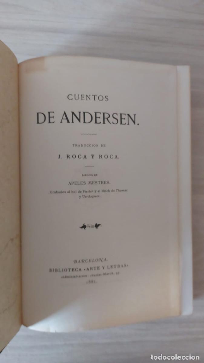 Libros antiguos: CUENTOS DE ANDERSEN-TRADUCCI&Oacute;N J. ROCA Y ROCA, ed.1881 facsimil - Foto 2