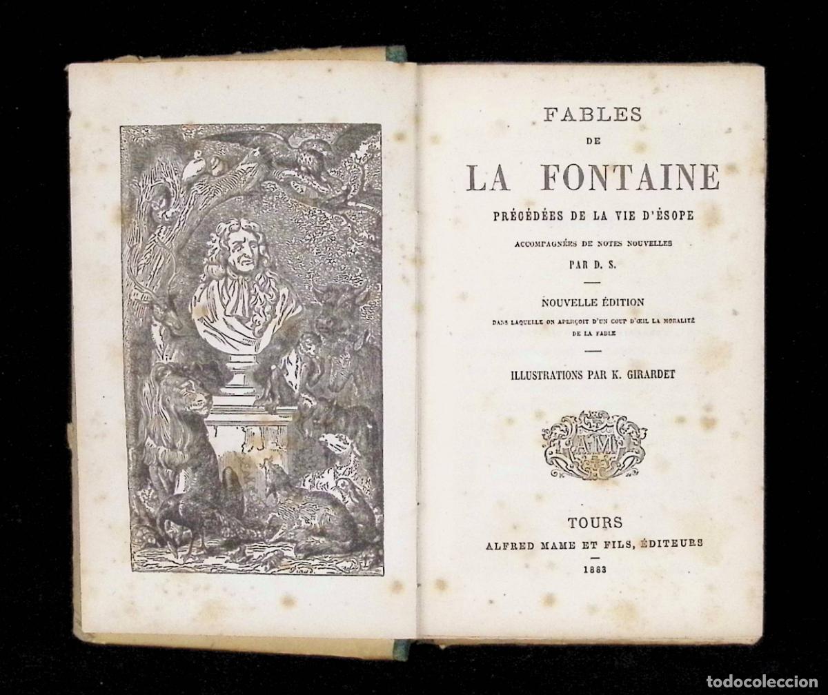 Libros antiguos: FABLES DE ... - LA FONTAINE. 1883. - Foto 2