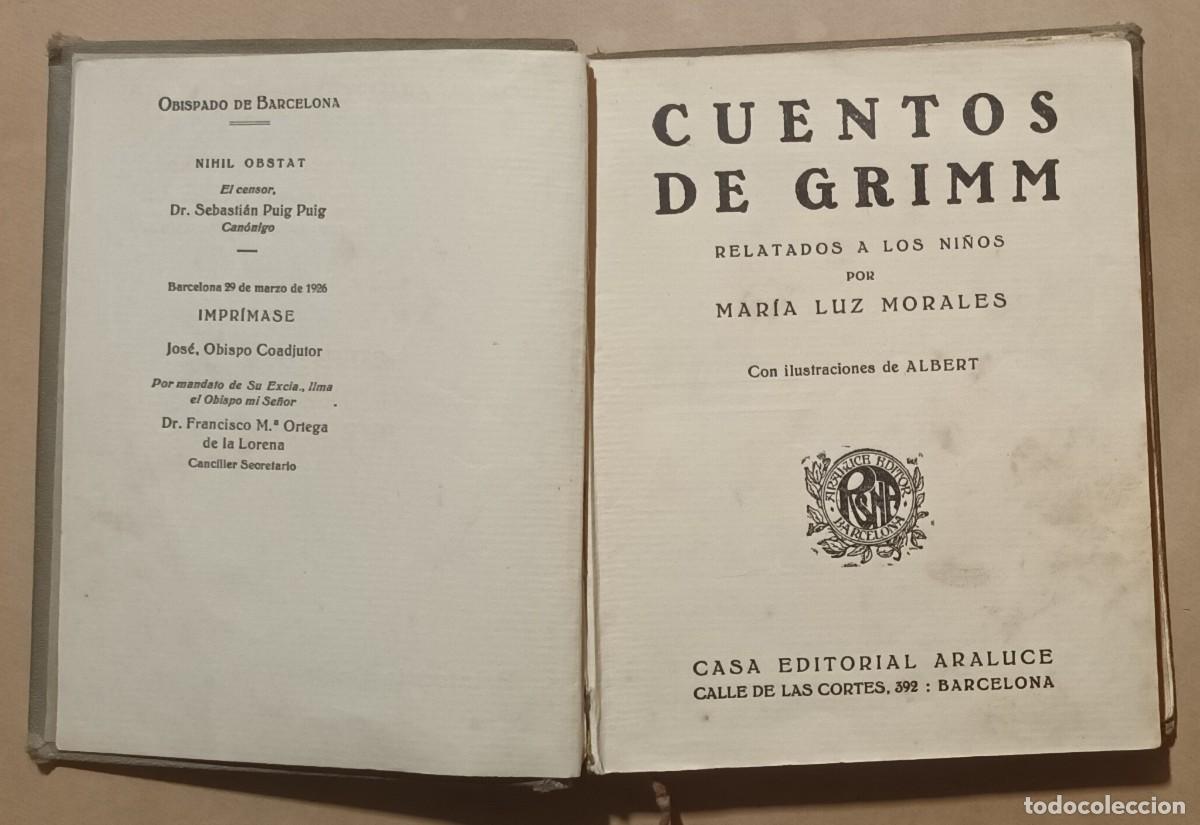 Libros antiguos: CUENTOS DE GRIMM - COLECCI&Oacute;N ARALUCE - 1926 - Foto 5