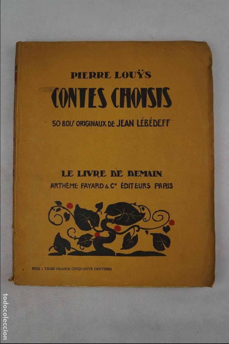 Libros antiguos: Contes choisis de Pierre Lou&yuml;s, 1929 - Foto 1