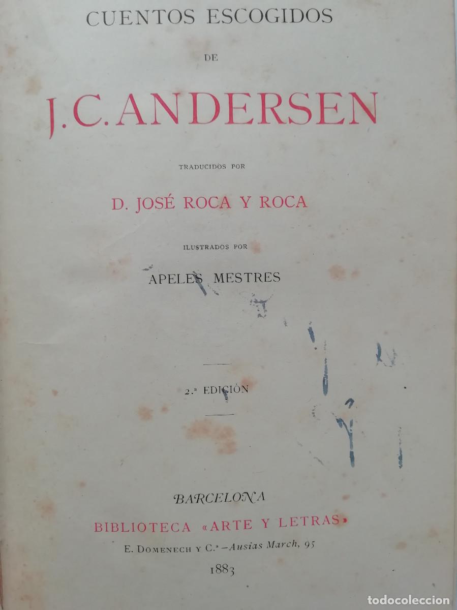 Libros antiguos: Cuentos escogidos - J.C. Andersen 1883 - Foto 5