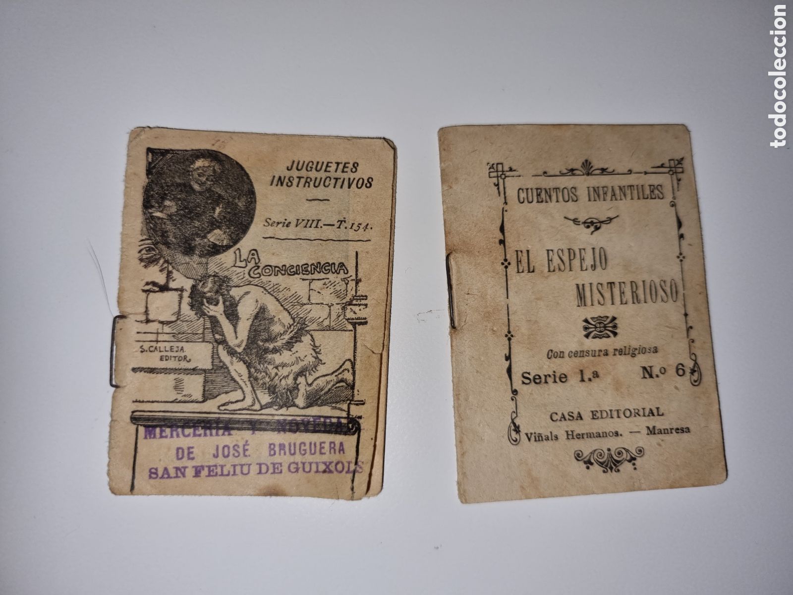 Libros antiguos: Pareja de cuentos. Minilibros - Foto 1