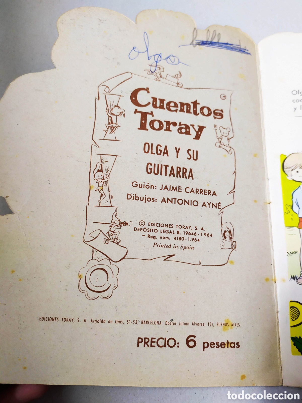 Libros antiguos: CUENTO TROQUELADO OLGA Y SU GUITARRA - Foto 2