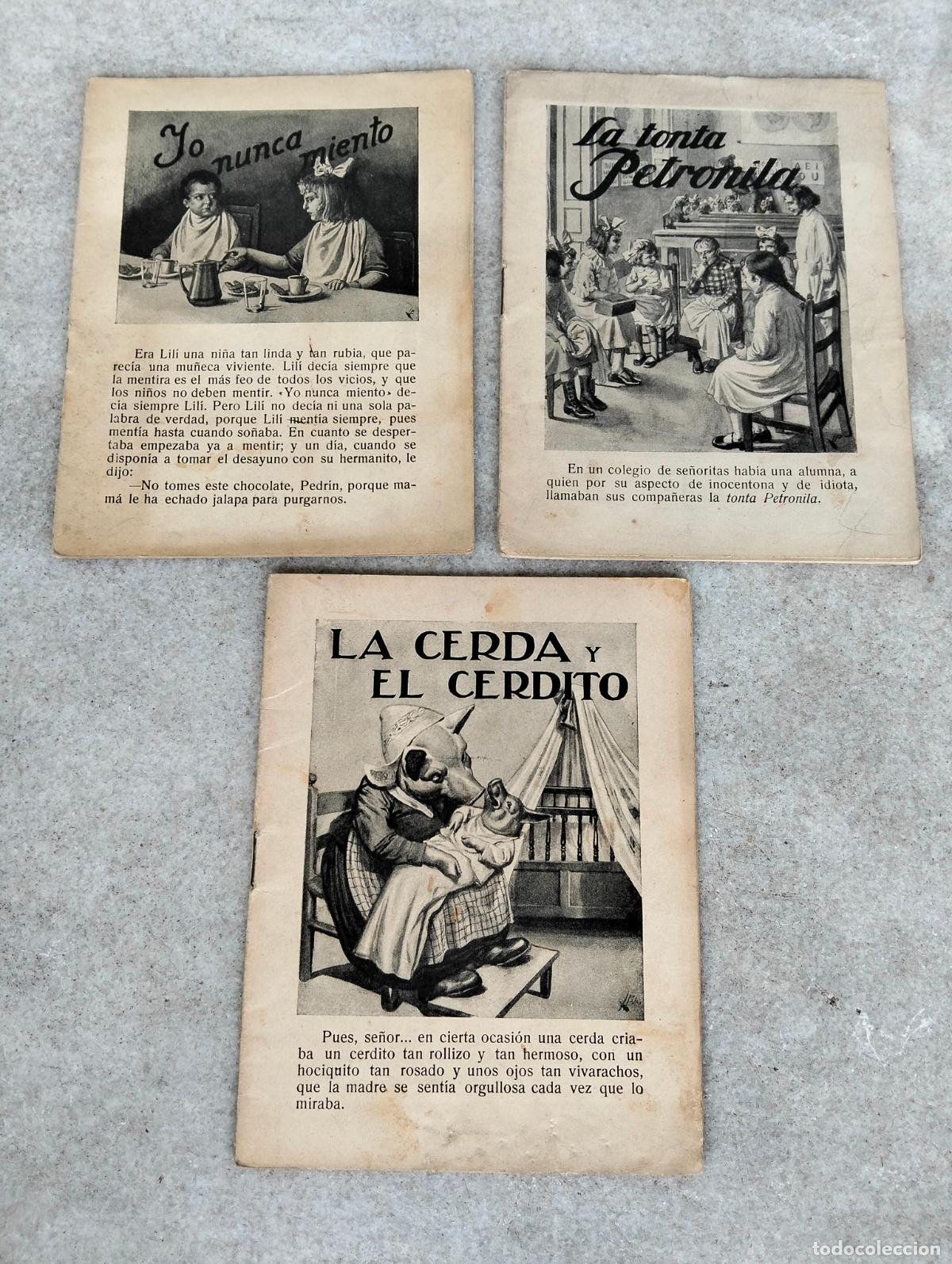 Antiquarische B&uuml;cher: Lote cuentos antiguos libros libritos la cerda y el cerdito la tonta Petronila yo nunca miento