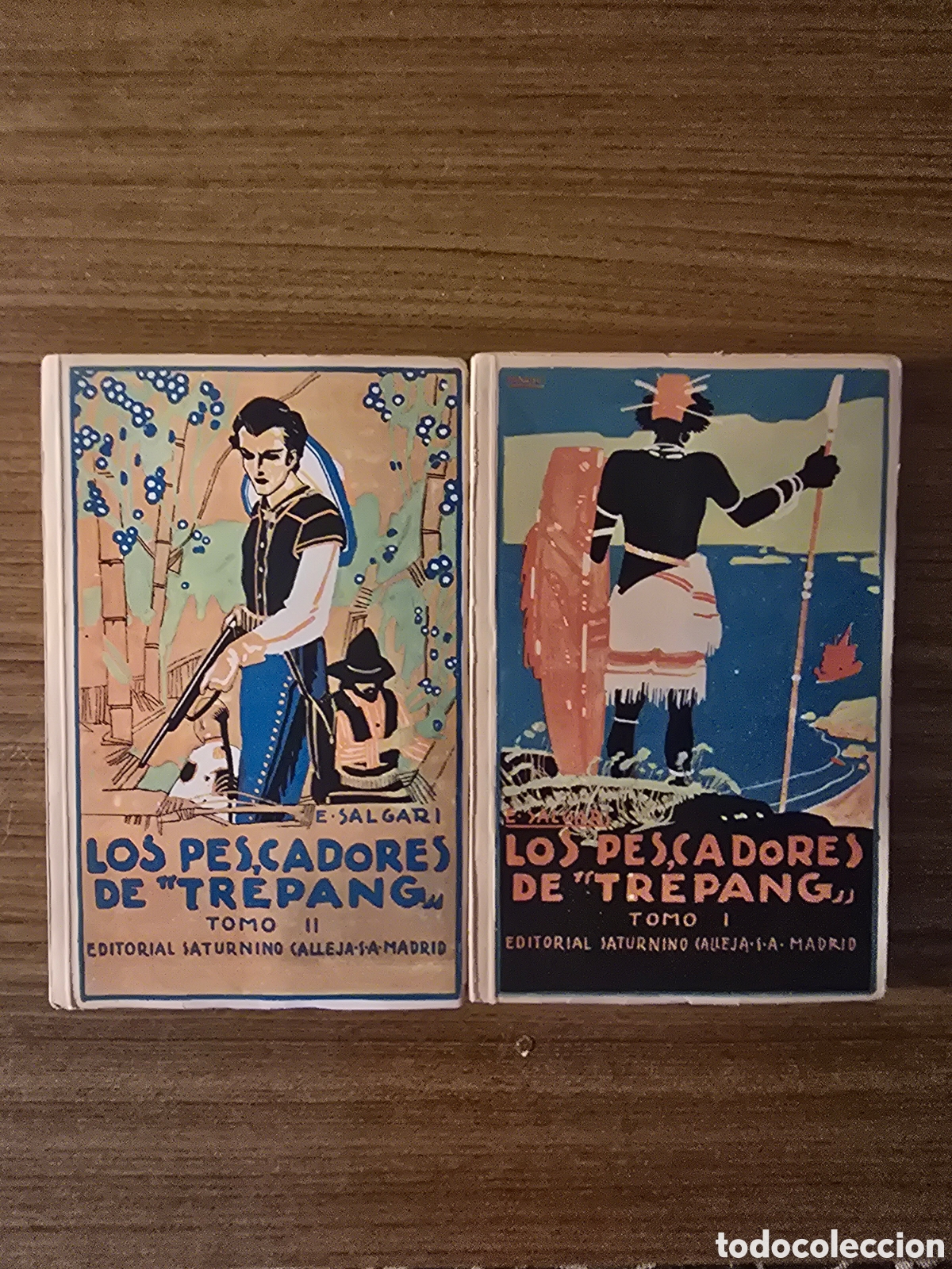 Libros antiguos: LOS PESCADORES DE TREPANG,TOMO I Y II,EMILIO SALGARI,(SATURNINO CALLEJA)