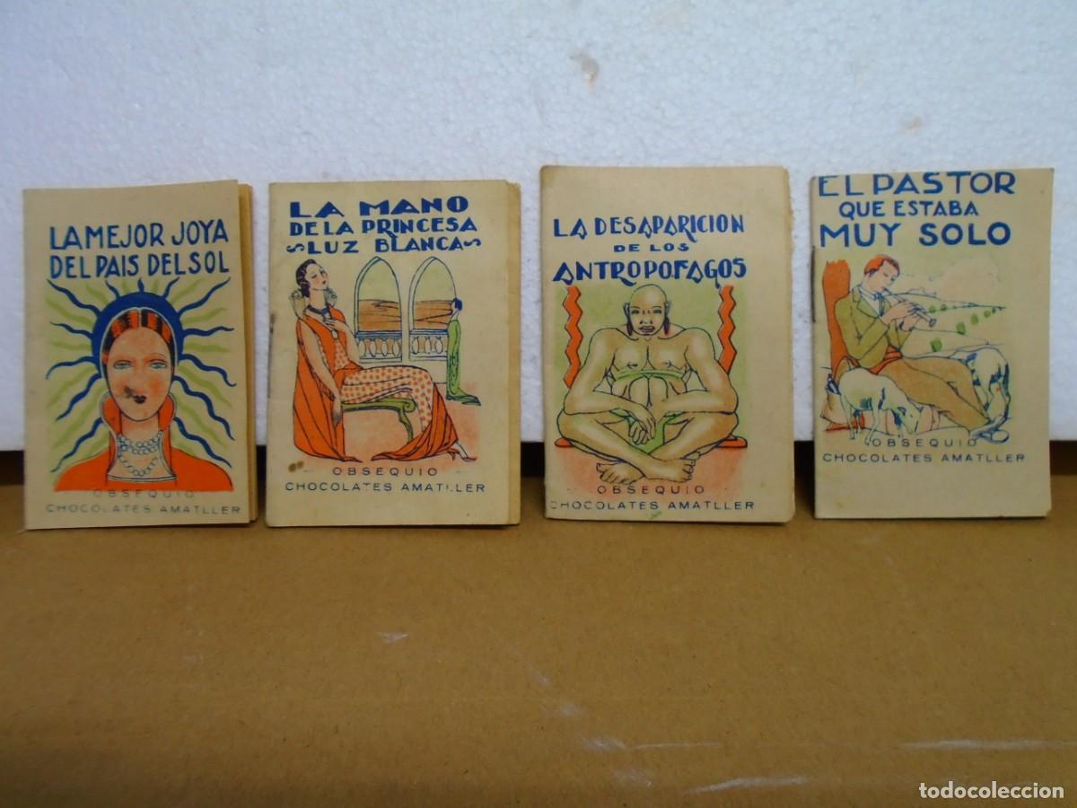 Libros antiguos: CUATRO ANTIGUOS CUENTOS OBSEQUIO DE CHOCOLATES AMATLLER, VER FOTOS.