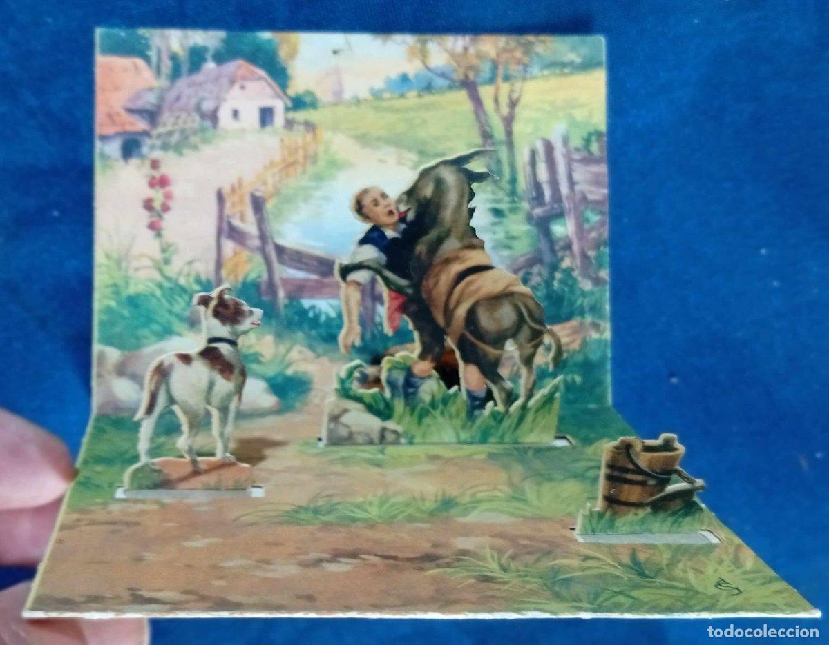 Antiquarische B&uuml;cher: EL ASNO Y LA PERRITA. N&ordm; 12. F&Aacute;BULAS DE ESOPO. DIORAMAS PLEGABLES. BARSAL, S/F